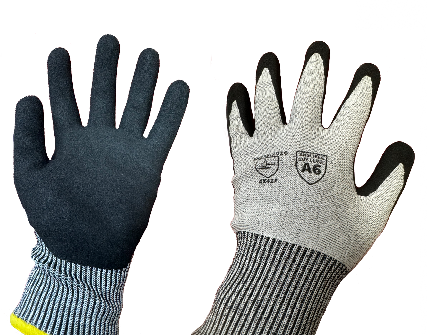 Nitrile Coated Cut Resistant Safety Work Gloves A6