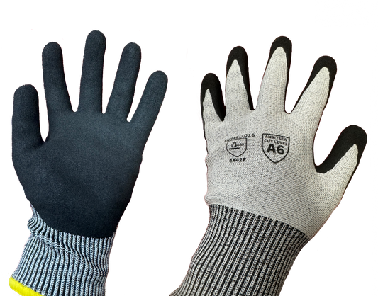 Nitrile Coated Cut Resistant Safety Work Gloves A6